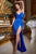 Cinderella Divine BD4002 - V-Neckline Wrap-Style Evening Dress Prom Dresses XS / Royal