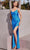 Cinderella Divine BD7012 - Elegant Cowl Neck Ruched Dress Evening Dresses XS / Ocean Blue