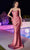 Cinderella Divine BD7044 - Mermaid Prom Gown with Cowl Neckline Prom Dresses XS / Rosewood