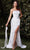 Cinderella Divine Bridal 7451W - Strapless High Slit Bridal Gown Bridal Dresses