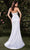 Cinderella Divine Bridal 7451W - Strapless High Slit Bridal Gown Bridal Dresses