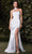 Cinderella Divine Bridal 7451W - Strapless High Slit Bridal Gown Bridal Dresses