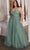 Cinderella Divine C148C - Embroidered Sleeveless Prom Dress Prom Dresses 16 / Dusty Teal