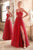 Cinderella Divine C150 - Sweetheart Gown with Foliage Applique Details Ball Gowns 2 / Red