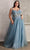 Cinderella Divine C150C - A-Line with Embroidery Prom Dress Prom Dresses 16 / Blue