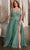 Cinderella Divine C150C - A-Line with Embroidery Prom Dress Prom Dresses 16 / Dusty Teal