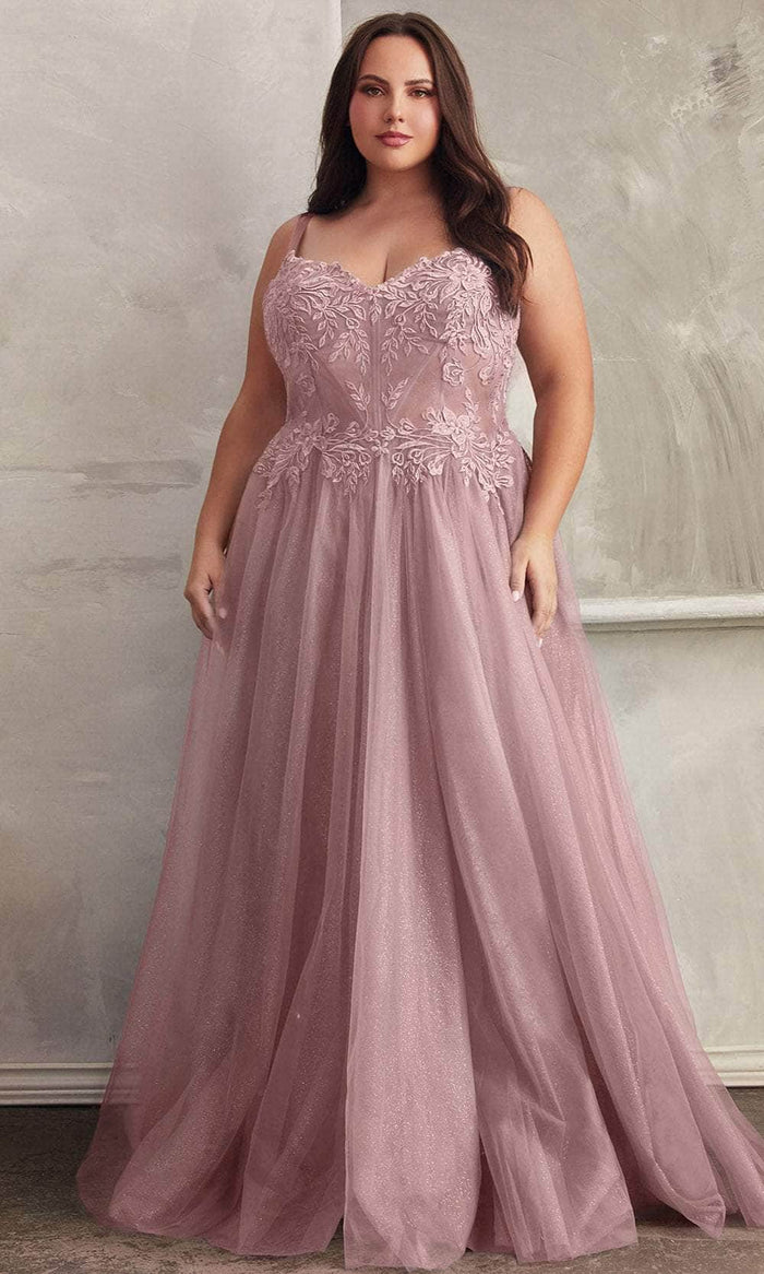 Cinderella Divine C150C - A-Line with Embroidery Prom Dress Prom Dresses 16 / Mauve