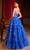 Cinderella Divine C152 - Plunging V-Neck Embroidered Ballgown Ball Gowns