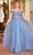 Cinderella Divine C154C - Cold Shoulder with Corset Detailing Prom Dress Prom Dresses 16 / Blue