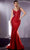 Cinderella Divine CB119 - Rhinestone Embellished Scoop Back Prom Dress Evening Dresses 4 / Red