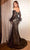 Cinderella Divine CB127 - Illusion Sheath Gown with Off-Shoulder Design Evening Dresses