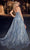 Cinderella Divine CB129 - Glitter Print Strapless Prom Gown Prom Dresses