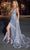 Cinderella Divine CB129 - Glitter Print Strapless Prom Gown Prom Dresses