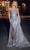 Cinderella Divine CB129 - Glitter Print Strapless Prom Gown Prom Dresses