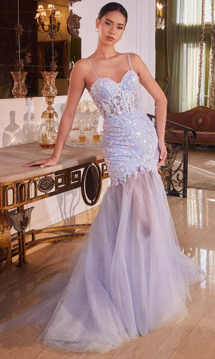 Cinderella Divine CB148 - Sleeveless with Embroidered Details Prom Dress Prom Dresses 2 / Blue