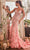 Cinderella Divine CC1608 - Plunging V-Neck Sleeveless Prom Dress Prom Dresses 2 / Rose