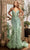 Cinderella Divine CC1608 - Plunging V-Neck Sleeveless Prom Dress Prom Dresses 2 / Sage