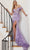 Cinderella Divine CC2164 - Off Shoulder Floral Appliqued Prom Dress Prom Dresses 2 / Lavender