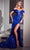 Cinderella Divine CC2164 - Off Shoulder Floral Appliqued Prom Dress Prom Dresses 2 / Royal