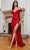 Cinderella Divine CC2212 - Off Shoulder Glitter Prom Dress Prom Dresses 6 / Red