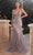 Cinderella Divine CC2253 - Mermaid Gown with Plunging Neckline and Godets Prom Dresses 2 / Silver-Nude