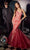 Cinderella Divine CC2279 - Glitter V Neck Evening Gown Prom Dresses 2 / Coral