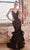 Cinderella Divine CC2288 - Mermaid Prom Dress with 3D Floral Details Prom Dresses 2 / Black-Nude