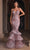 Cinderella Divine CC2288 - Mermaid Prom Dress with 3D Floral Details Prom Dresses 2 / Mauve