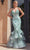 Cinderella Divine CC2288 - Mermaid Prom Dress with 3D Floral Details Prom Dresses 2 / Sage