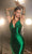 Cinderella Divine CC2346 - Prom Gown with Glitter and Plunging V-Neckline Prom Dresses 2 / Emerald