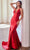 Cinderella Divine CC2346 - Prom Gown with Glitter and Plunging V-Neckline Prom Dresses 2 / Red