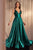 Cinderella Divine CC2349 - V-Back Sleeveless Prom Gown Prom Dresses 4 / Emerald