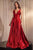 Cinderella Divine CC2349 - V-Back Sleeveless Prom Gown Prom Dresses 4 / Red