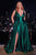 Cinderella Divine CC2349C - Plunging V-Neck Sleeveless Prom Dress Prom Dresses 18 / Emerald