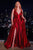 Cinderella Divine CC2349C - Plunging V-Neck Sleeveless Prom Dress Prom Dresses 18 / Red