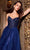 Cinderella Divine CC415 - Embellished V-Neck Long Gown Prom Dresses