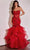 Cinderella Divine CC8915 - Embroidered Mermaid Silhouette Prom Dress Prom Dresses 2 / Red