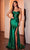 Cinderella Divine CD0103 - Sweetheart Pleated Long Gown Prom Dresses XXS / Emerald