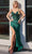 Cinderella Divine CD0106 - V-Neck Sequin Evening Gown Evening Dresses 0 / Emerald