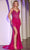 Cinderella Divine CD0106 - V-Neck Sequin Evening Gown Evening Dresses 0 / Fuchsia