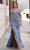 Cinderella Divine CD0106 - V-Neck Sequin Evening Gown Evening Dresses 0 / Paris Blue