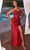 Cinderella Divine CD0176 - Prom Gown with Beaded Lace and Corset Bodice Prom Dresses XXS / Burgundy