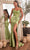 Cinderella Divine CD0176 - Prom Gown with Beaded Lace and Corset Bodice Prom Dresses XXS / Greenery