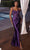 Cinderella Divine CD0176 - Prom Gown with Beaded Lace and Corset Bodice Prom Dresses XXS / Purple