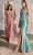 Cinderella Divine CD0176 - Prom Gown with Beaded Lace and Corset Bodice Prom Dresses XXS / Robin Blue