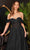 Cinderella Divine CD0198 - Off Shoulder Lace Appliqued Prom Dress Prom Dresses