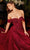 Cinderella Divine CD0198 - Off Shoulder Lace Appliqued Prom Dress Prom Dresses