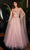 Cinderella Divine CD0204 - Prom Dress with Embellished Cape Sleeves Prom Dresses XS / Blush