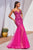 Cinderella Divine CD0214 - Stone Embellished Off-Shoulder Gown Prom Dresses 2 / Magenta