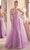 Cinderella Divine CD0217 - Prom Gown with Plunging V-Neck and Basque Waist Prom Dresses 2 / Dusty Lavender